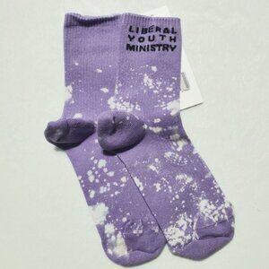 NWT Lilac Liberal Youth Ministry unisex sport socks sz M